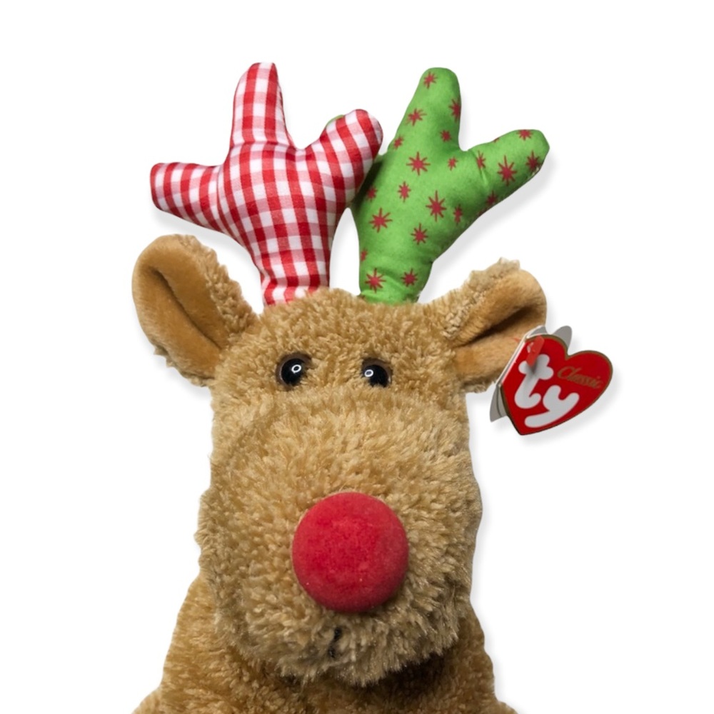 3/$20 TY CLASSIC Chestnuts Reindeer Christmas Plush Toy Stuffed Animal NWT 2006